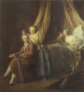 Scene De Boudoir by Jean-Honore Fragonard