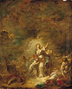 The Destruction Of The Children Of Niobe by Jean-Honore Fragonard