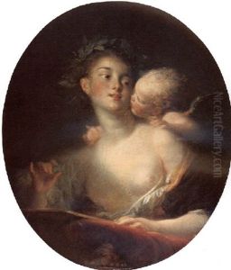 Soppho Inspired By Cupid by Jean-Honore Fragonard