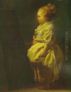 Petite Fille Debout, Lisant by Jean-Honore Fragonard