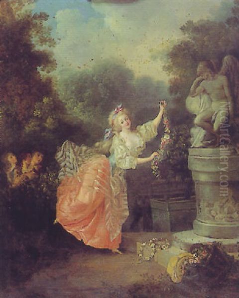 La Jeune Danseuse Tenant Une Guirlande De Fleurs - view 1
