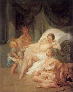Allegorie Der Malerei, Bildhauerei Und Architektur by Jean-Honore Fragonard