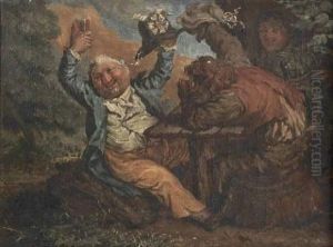 Les Buveurs De Vin by Adrien-Victor Auger