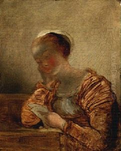 A Young Lady Reading by Jean-Honore Fragonard