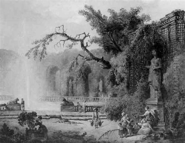 A Scene In A Palace Park - view 1