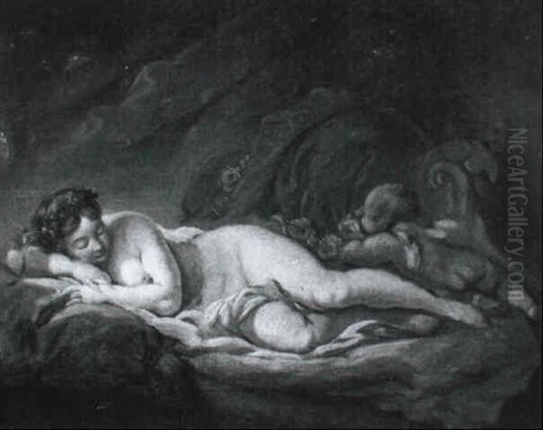 Jeune Femme Allongee Et Amour - view 1