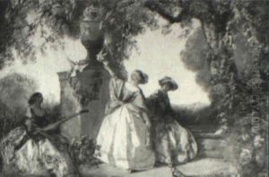 Ladies In The Garden by Jean-Honore Fragonard