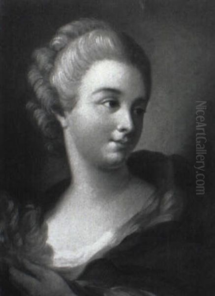 Portrait Of A Young Lady (adeline Colombe?) Holding Roses - view 1