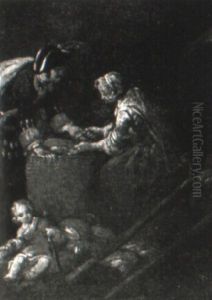 Mor Med Barn Samt Soldat by Jean-Honore Fragonard