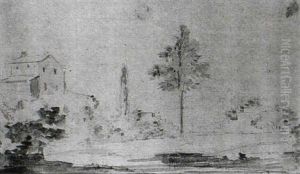 An Italian Landscape by Jean-Honore Fragonard