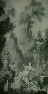 Courting Scene: Offering A Rose by Jean-Honore Fragonard
