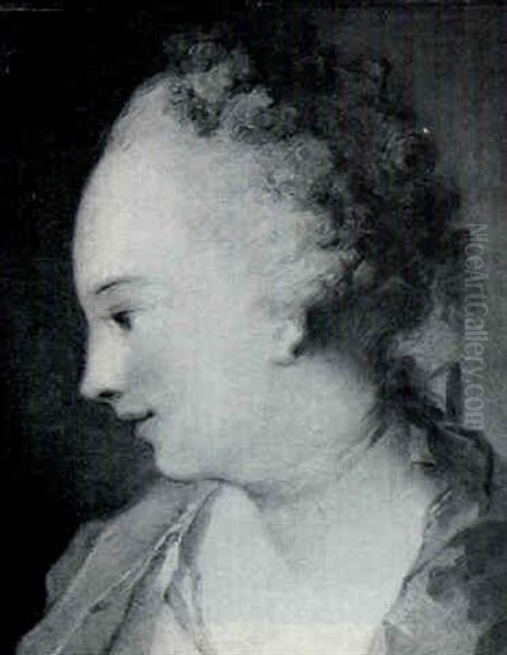 Head Of A Woman, Her Hair Dressed With Roses - view 1