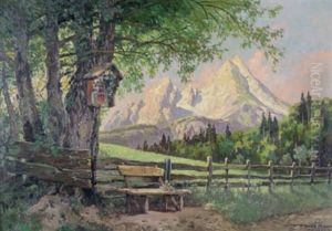 View Of The Alps by Hans Frahm