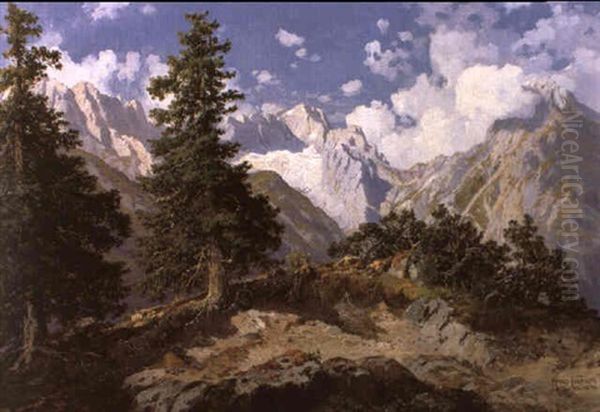 Blick Auf Das Zugspitzmassiv - view 1