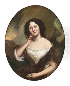 Portrait Of A Young Lady by Manuel Joachim De Franca