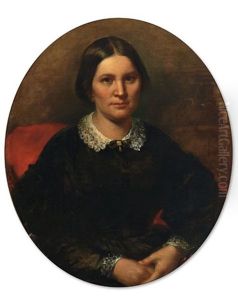 Waist-length Portrait Of Justine Clermont, Wife Of Johann Adam Lemp, Of St. Louis