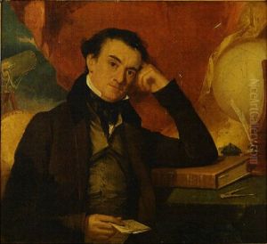 Portrait Of Actuary, Joseph Roberts Jr., With Telescope And Celestial Globe And Leaning On A Volume Of Mechanisms Of The Heavens Portrait Of Actuary, Joseph Roberts Jr., With Telescope And Celestial Globe And Leaning On A Volume Of Mechanisms Of The Heavens