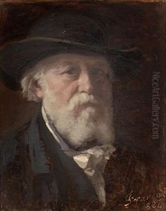 Autoportrait Au Chapeau by Francois Louis Francais