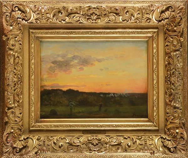 Travaux Des Champs Au Crepuscule - view 1
