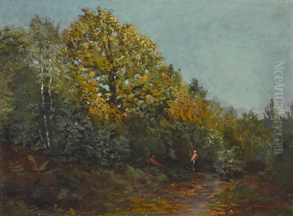 Waldlandschaft Mit Figurenstaffage - view 1