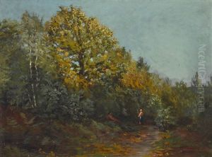 Waldlandschaft Mit Figurenstaffage by Francois Louis Francais