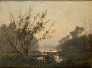 Paysage De Riviere by Francois Louis Francais
