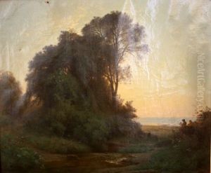Paysages (pair) by Francois Louis Francais