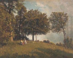 La Repos Dans La Clairiere by Francois Louis Francais