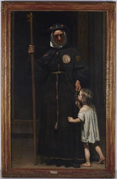 Nun With Young Girl - view 1