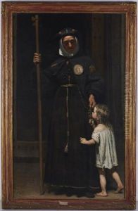 Nun With Young Girl by Placido Frances y Pascual
