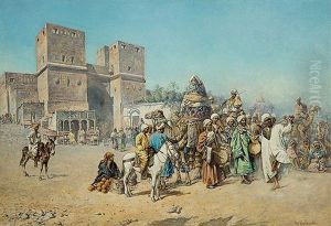 The Bridal Procession by Mariano De Franceschi