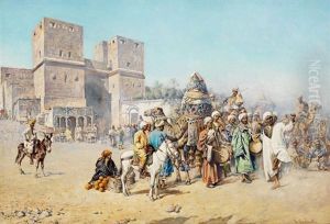 Le Cortege De La Mariee by Mariano De Franceschi