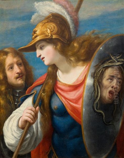 Portrait Of A Nobleman In Armour, Next To The Goddess Minerva - view 1