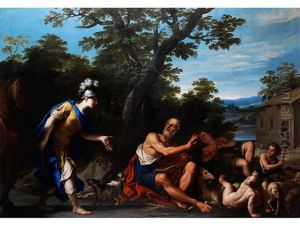 Alexander Der Grosse Bei Dem Philosophen Aristoteles by Baldassare Franceschini