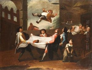 Festa Di Paese (sancio Pancia Fatto Saltare Su Un Lenzuolo?) by Baldassare Franceschini