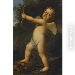 Cupid With His Bow And Arrow by Baldassare Franceschini