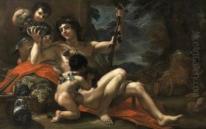 Bacchus With Attendant Putti by Baldassare Franceschini
