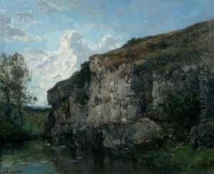 Les Rochers Au Bords De La Vienne by Louis-Auguste Auguin