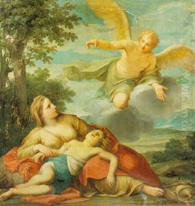 Hagar And The Angel by Marc Antonio Franceschini