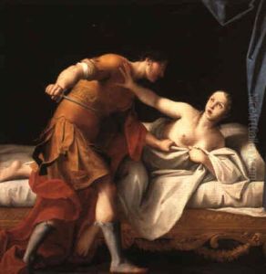 Tarquin And Lucretia by Marc Antonio Franceschini