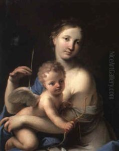 Venus And Cupid by Marc Antonio Franceschini
