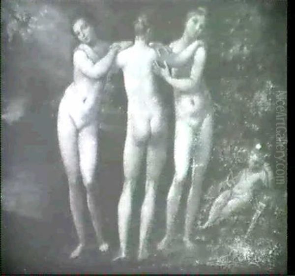 Trois Graces Dans Un Paysage - view 1