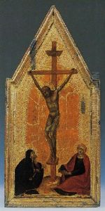 Crocifissione Con I Due Dolenti, La Vergine Maria E Giovanni Evangelista Crocifissione Con I Due Dolenti, La Vergine Maria E Giovanni Evangelista