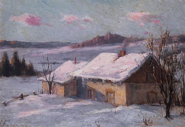 Cottage In Winter, Laurentians - view 1