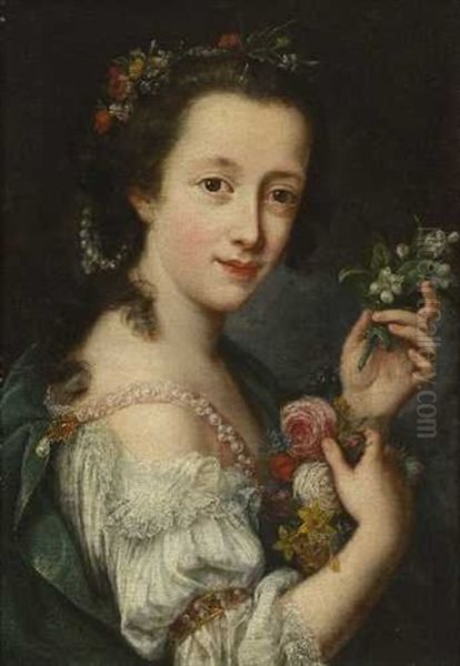 Bildnis Einer Jungen Dame Als Flora - view 1