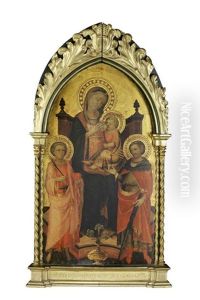 Thronende Madonna Mit Kind Im Beisein Der Heiligen Ansanus Und Julianus