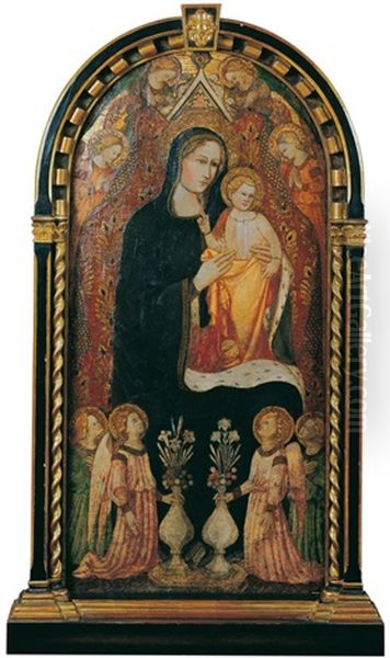 Thronende Madonna Von Engeln Umgeben - view 1