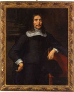 Bildnis Eines Herrn In Schwarzem Gewand Mit Spitzenkragen by Lucas Franchoys the Younger