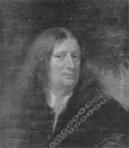 Portrait D'homme Aux Cheveux Longs by Lucas Franchoys the Younger
