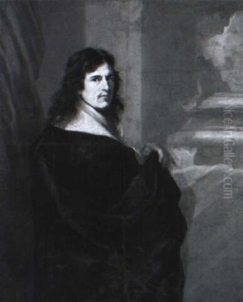 Portrait Of A Gentleman Wearing A Black Costume - view 1